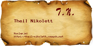 Theil Nikolett névjegykártya